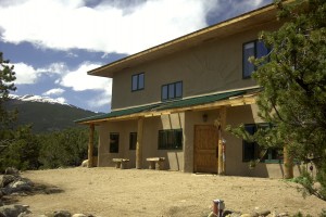 Las Manos B&B is built of straw bales and runs on solar and wind power.