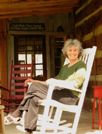 Innkeeper Barbara Napier (on the cabin porch) is the perfect host and a fabulous cook.