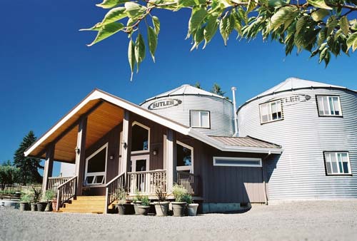 Old silos have been converted into chic guest rooms at Abbey Road Farm.