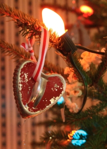 Antique cookie cutters decorate the Eagle Harbor's Christmas tree.