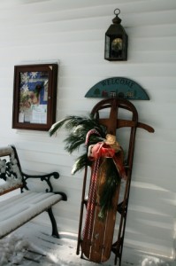 Sled Ready for sledding? Welcome to old-fashioned country Eagle Harbor Inn.
