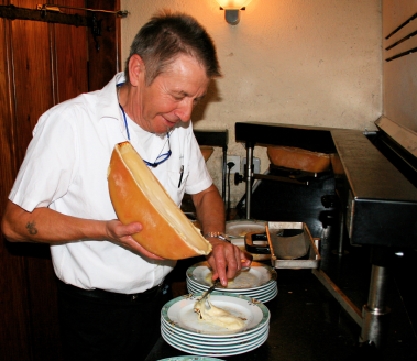 Raclette on the burner