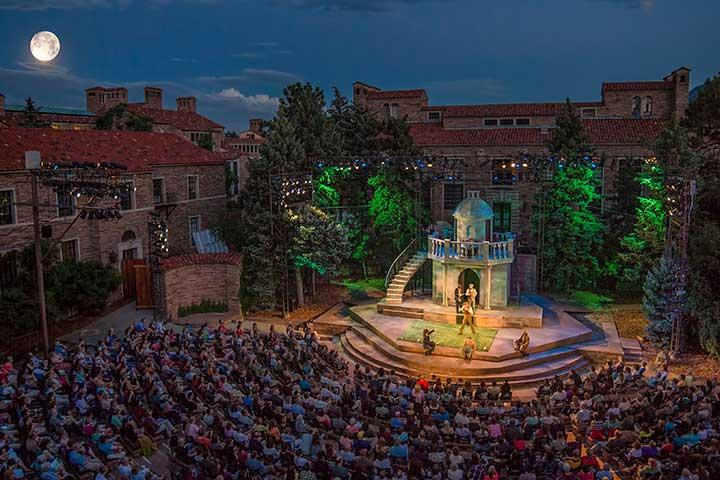 The Colorado Shakespeare Festival performs in the outdoor amphitheater on the CU campus. Photo courtesy Colorado Shakespeare Festival