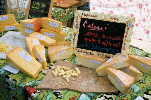 Windsor Dairy cheese at Boulder Farmers Market