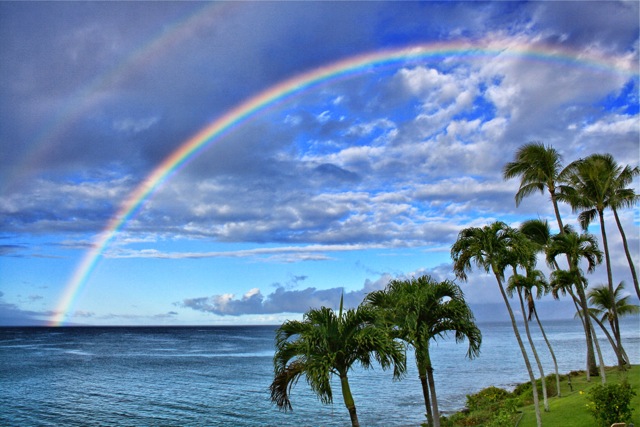 Double rainbow at Napili Bay ©Laurel Kallenbach