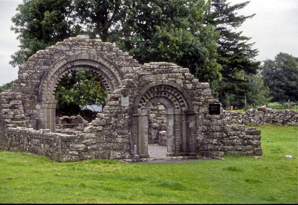 Just outside Ireland's Clonmacnoise are the arches of a ruined Nun's Chapel, where I discovered a sheela-na-gig. ©Laurel Kallenbach