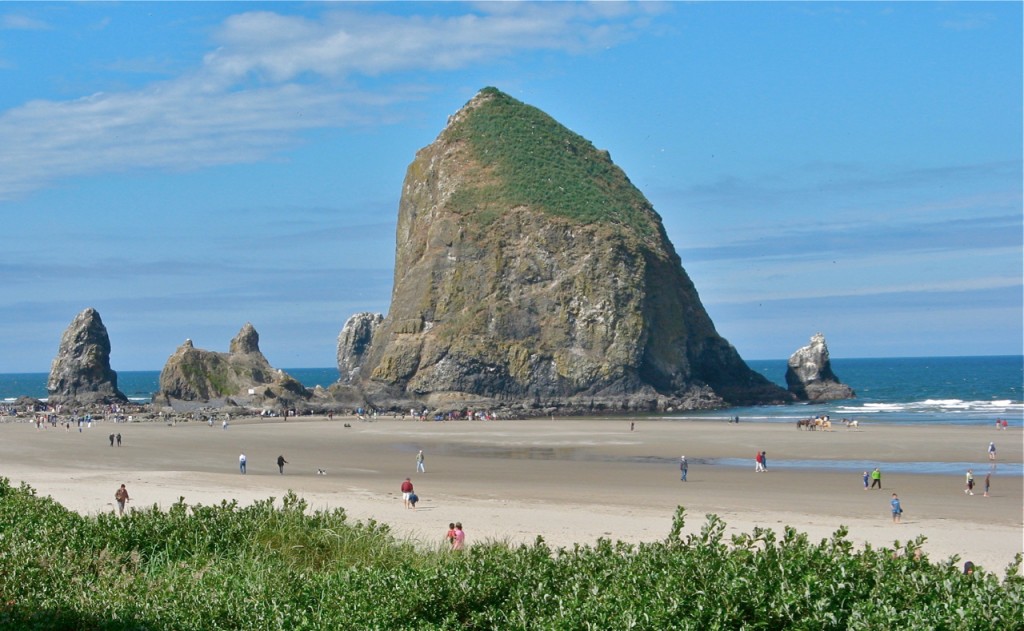 Haystack rock, on Oregon's Cannon Beach ©Laurel Kallenbach