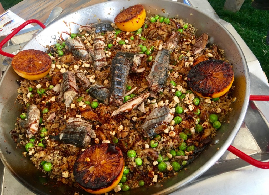 Paella with Bela-brand mackerel at River and Woods ©Laurel Kallenbach