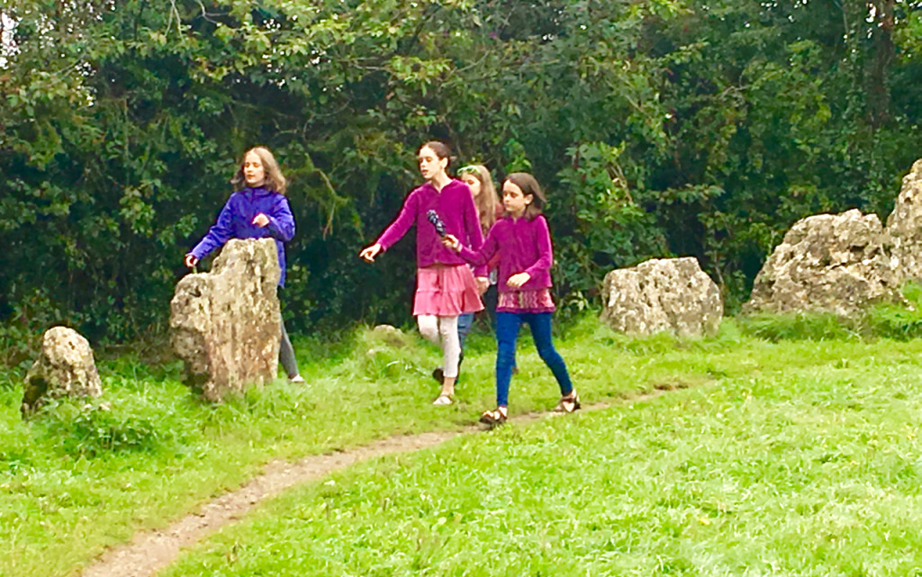 These girls counted the stones in the circle—and got their wish! ©Laurel Kallenbach