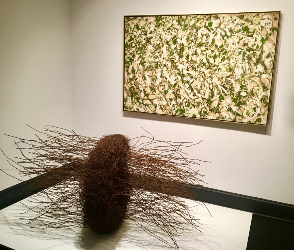 Lee Krasner's "The Springs" and Frida Baranak's" "Untitled" sculpture. ©Laurel Kallenbach 