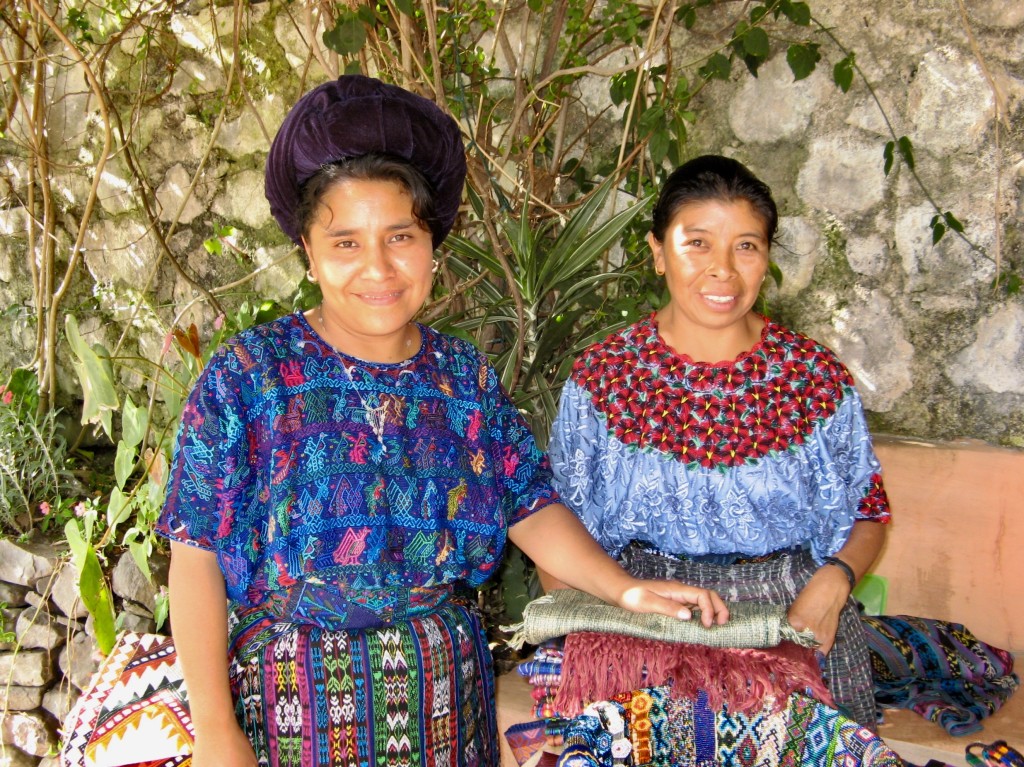 These Mayan women came to Villa Sumaya, the yoga retreat center on Lake Atitlán to sell their artwork. © Laurel Kallenbach