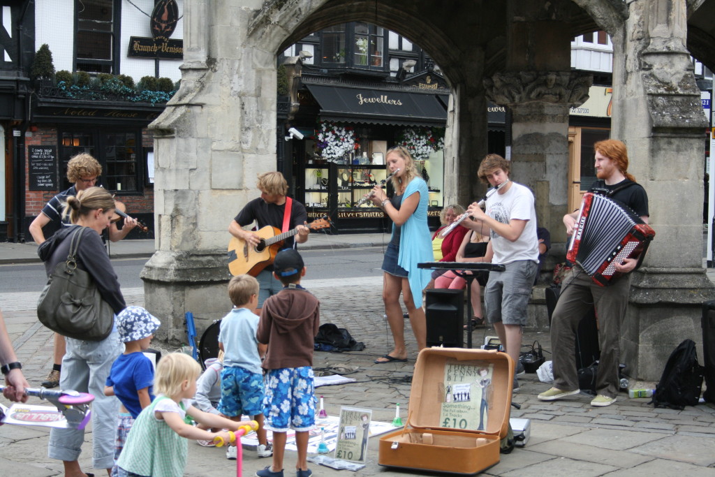 Buskers in the city of Salisbury ©Laurel Kallenbach